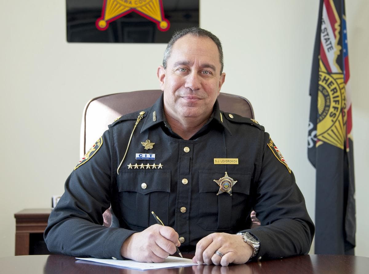 Sheriff Stephen Levorchick at his desk